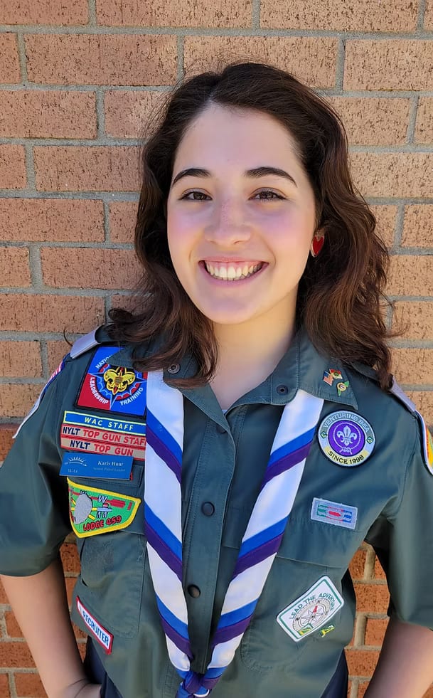 Karis Hunt at a Crew 167 flag retirement ceremony
